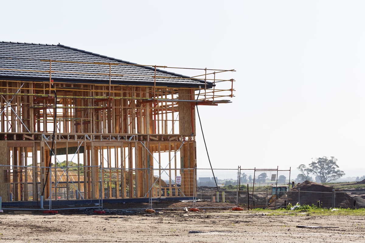 New-build home with timber frame and roof trusses